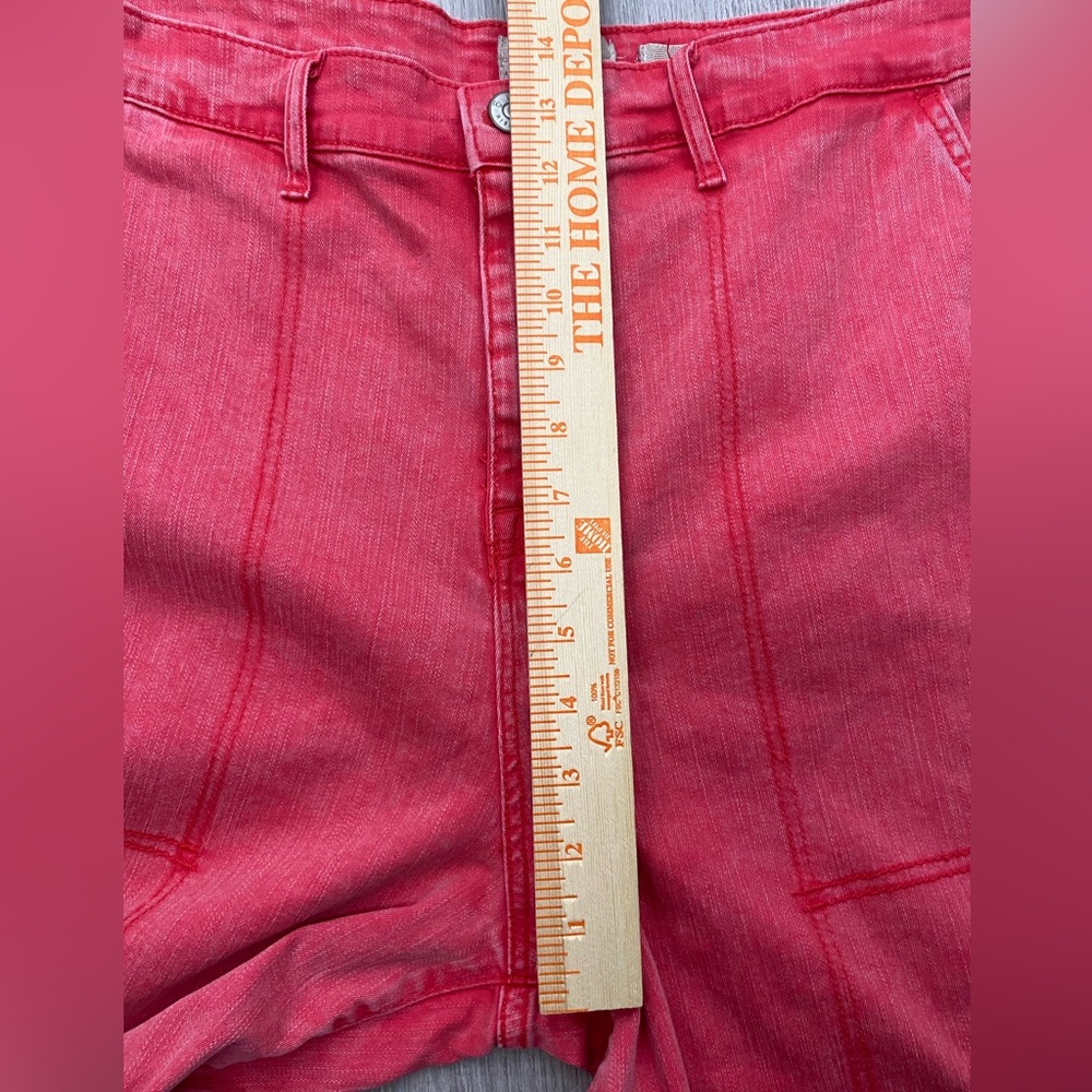 LOGO by Lori Goldstein Sunfaded Wide Leg Jeans in the color Teaberry 18W - Picture 10 of 12
